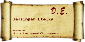 Danzinger Etelka névjegykártya