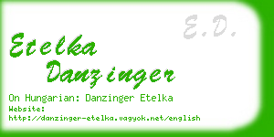 etelka danzinger business card